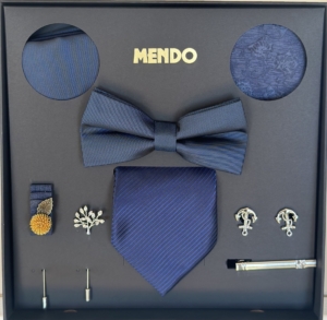 8-Piece Blue Plain Tie Set