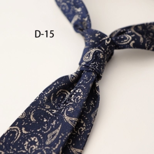 2 Piece - Blue with Cream Paisley Tie and Pocket square