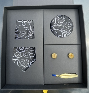 4-Piece Black Paisley Set