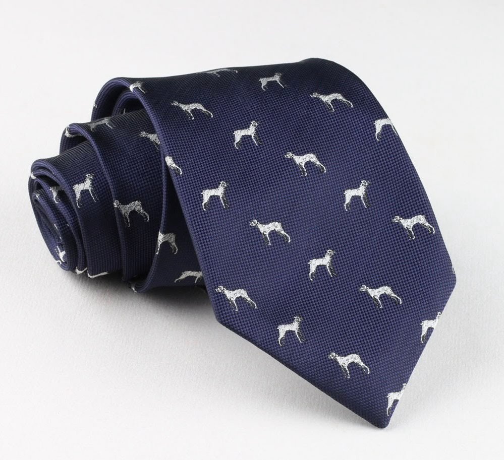 2 Piece- Blue Pups Tie and Pocket square